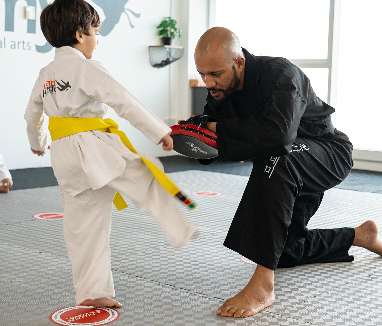 Child practising martial arts at Warrior Academy