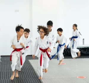Kids learning martial arts and self-defence at Warrior Academy Dubai