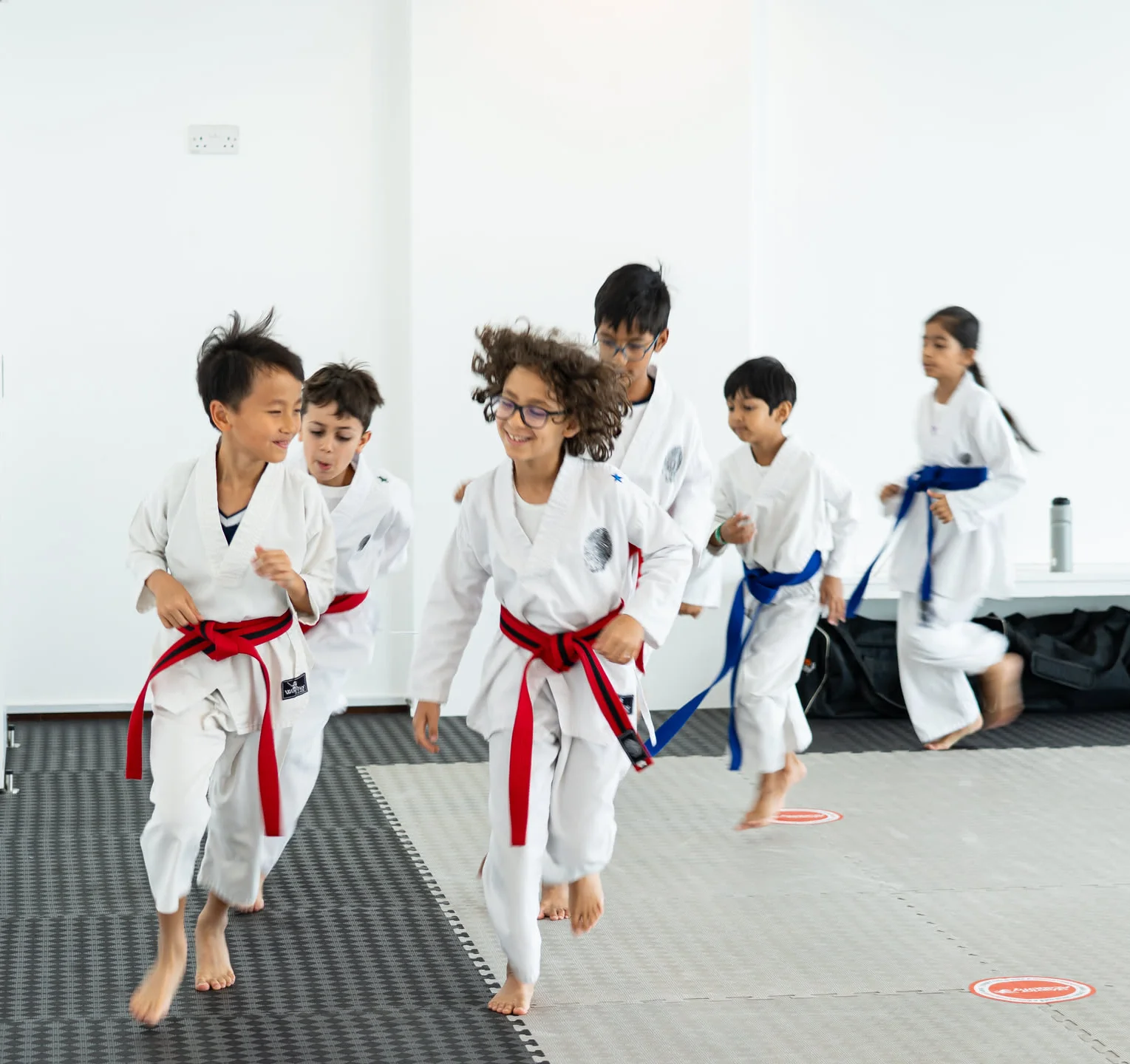 Kids learning martial arts